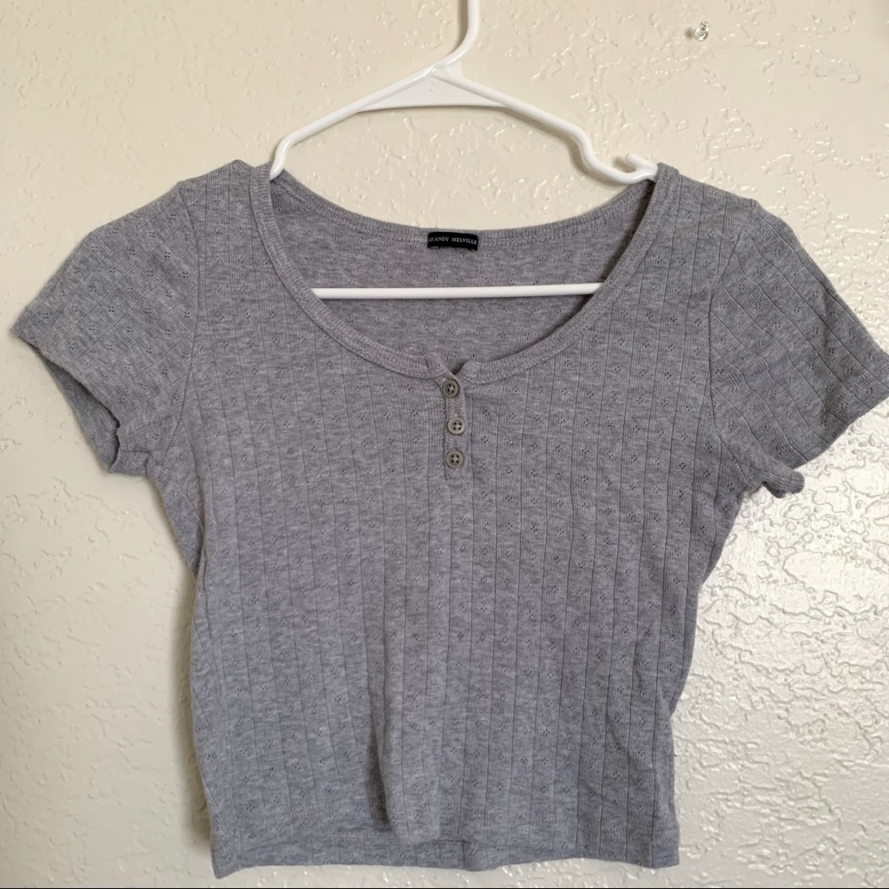 Brandy Melville Grey Crop Top